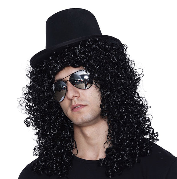 MALE DELUXE CURLY ROCKER WIG